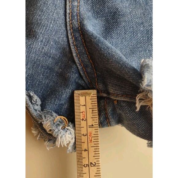 Mele Pere Booty Jean Shorts Woman M - Cut Offs Grunge Destroyed Distressed Denim - Picture 7 of 12